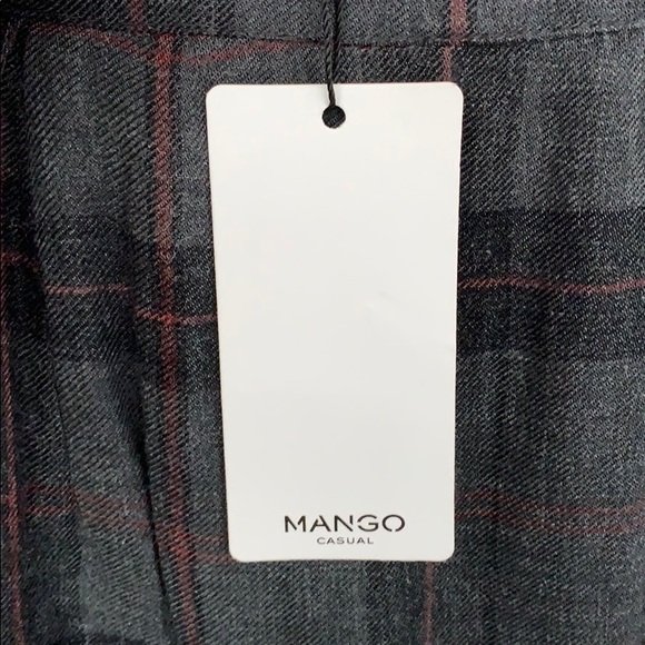 NWT XS Mango high-slit plaid midi skirt - Picture 5 of 6